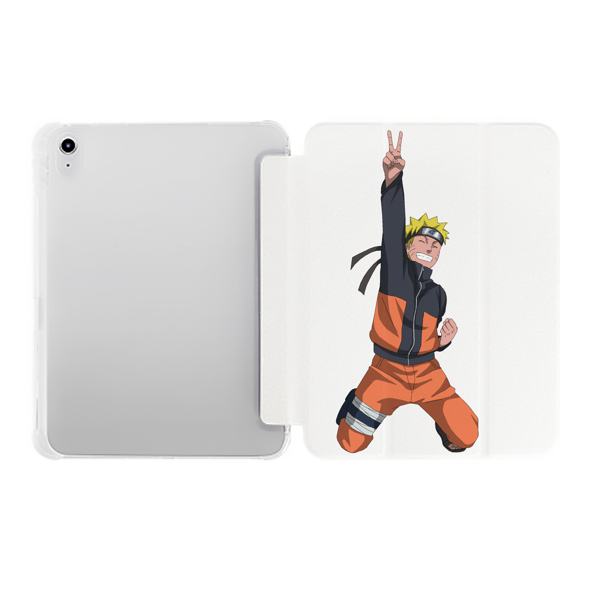 （画像用） NARUTO -ナルト- うずまき ナルト Uzumaki Naruto IPad ケース ペン収納付き 三つ折りスタンド PUレザー×シリコン 対応機種9.5/10.5/10.9インチ